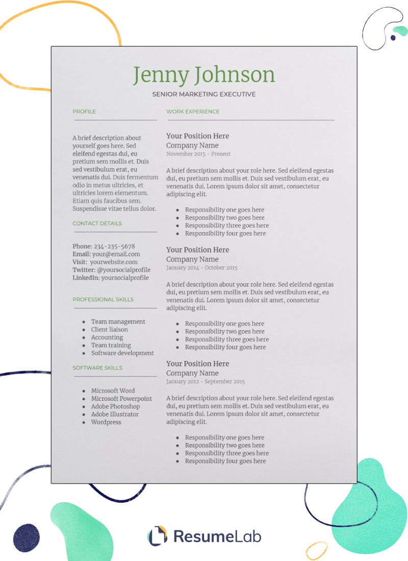 best resume templates for google docs