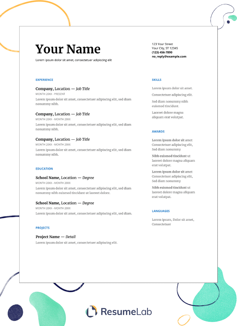 Resume Templates for Google Docs 25+ Examples [Including Free]