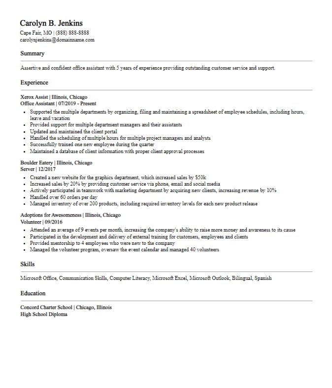 terra resume template from resume.com
