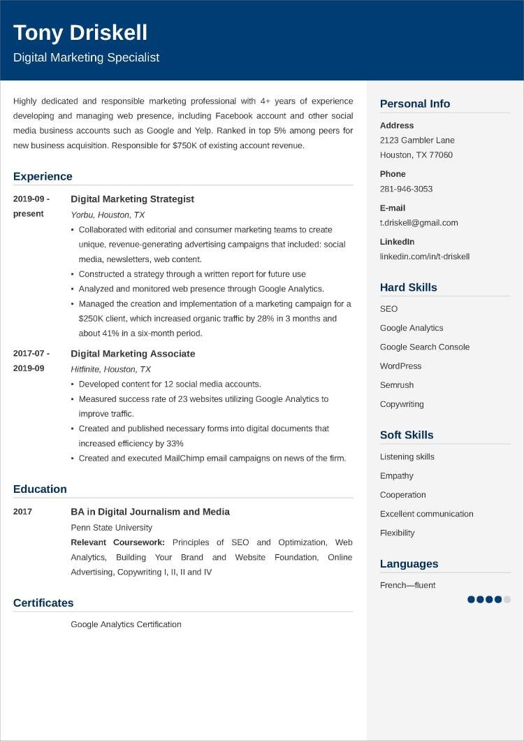 interpersonal skills on a resume example