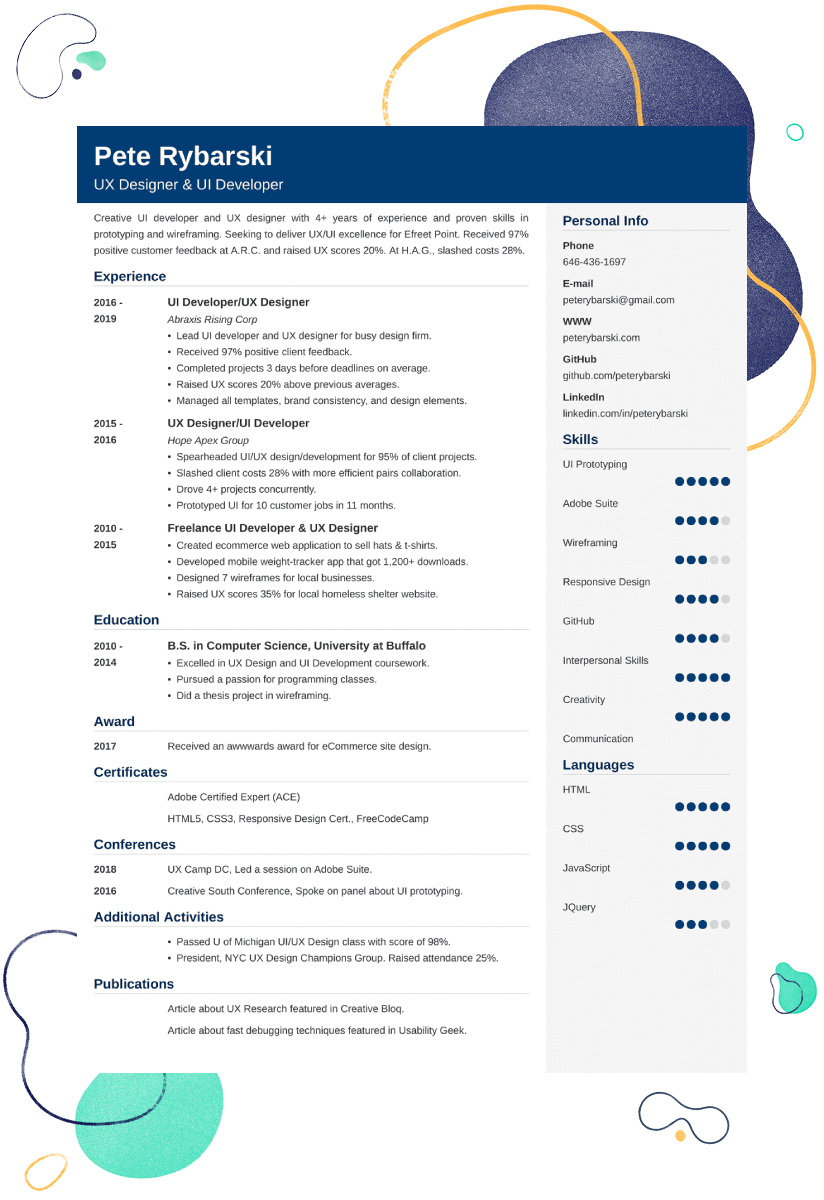 UX Designer CV—Examples & 25+ Writing Tips (Also for UI)
