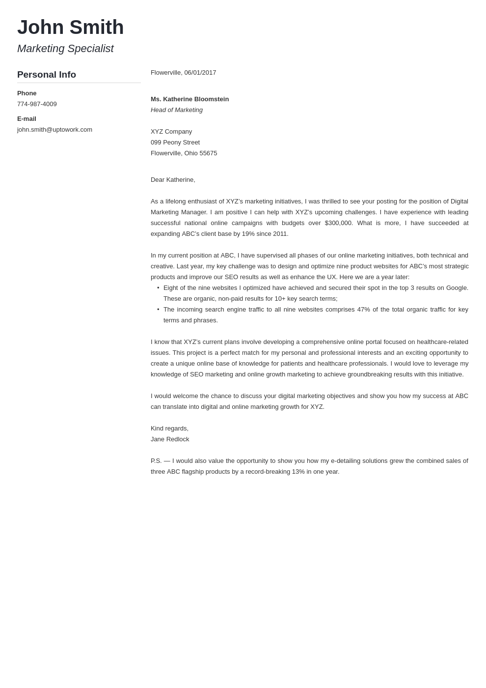 Cover Letter For Pr Job Sample Cover Letter